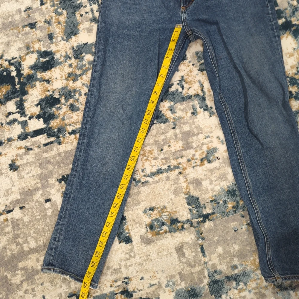 AGOLDE Willow Mid Rise Slim Straight Blue Jeans - Women's 28 Classic Basic Denim - Picture 14 of 14